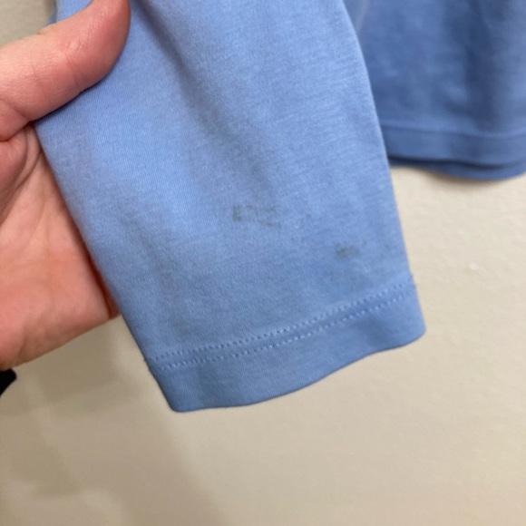 L.L. Bean Women’s Blue Turtleneck Top, 100% Supima Cotton - size Medium Regular - Picture 3 of 4